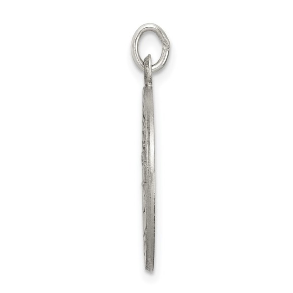 925 Sterling Silver Genuine Sports Antiqued St. Christopher Basketball Medal - Picture 3 of 5